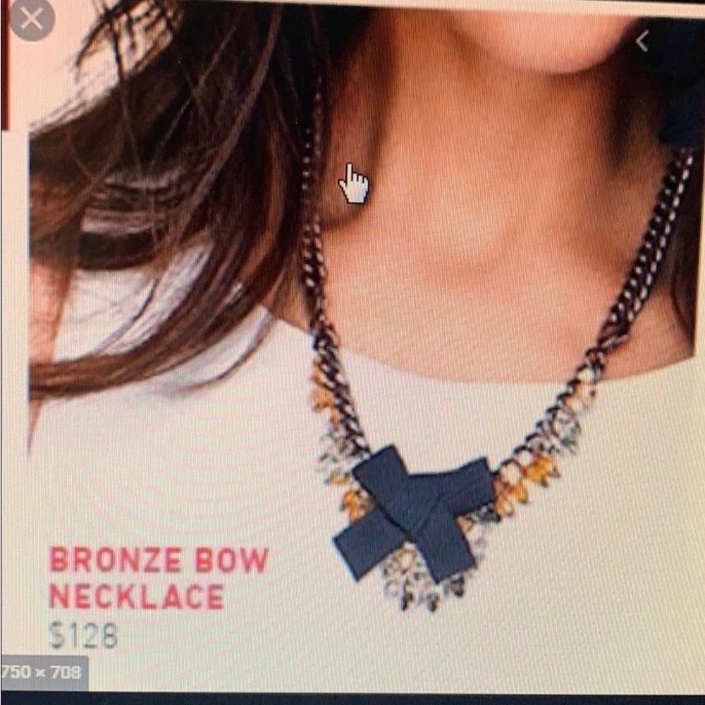 Cabi Bronze Bow Necklace